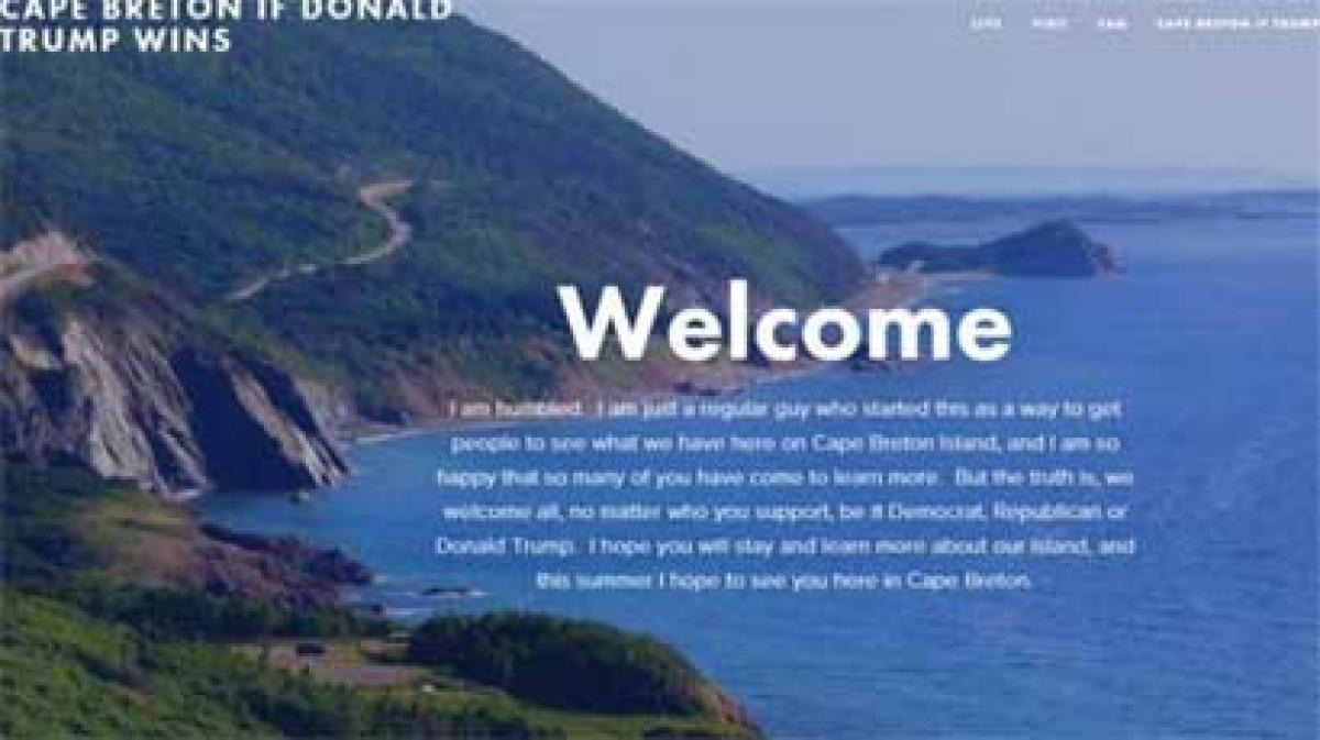 Cape Bretons welcome call, a safe haven for Trump-haters